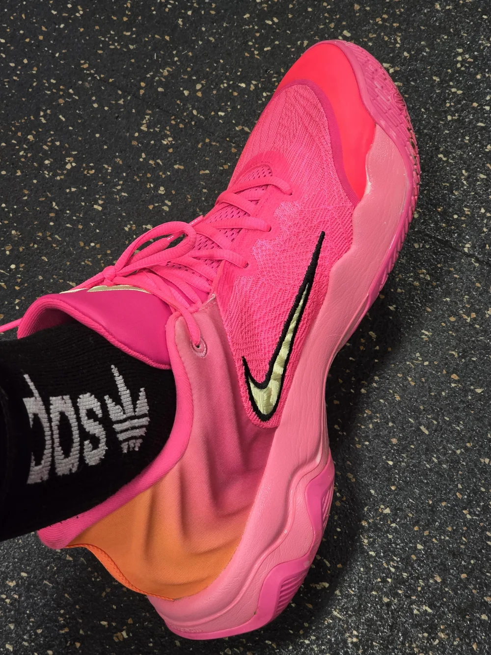 Nike Giannis Immortality 4 Pink and Orange Mens Performance Basketball Shoes